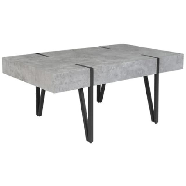 Beliani Coffee Table Adena Grey Concrete Effect