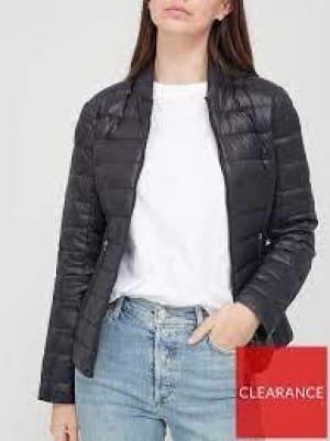 Armani Exchange Padded Packaway Jacket Black Size XS Women