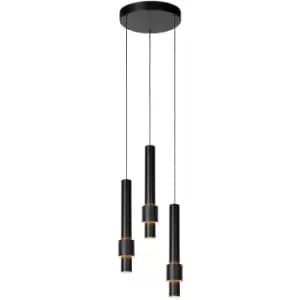 Lucide Margary Modern Pendant light - Ø28cm - LED Dim. - 3x4W 2700K - Black