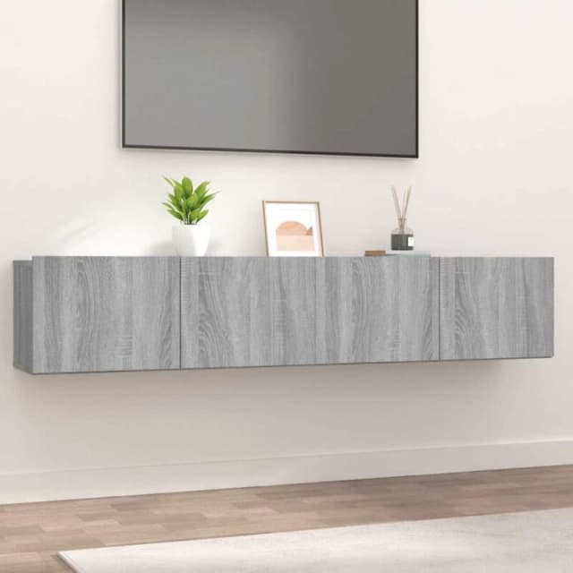 Vidaxl TV Cabinets 2 Pcs Grey Sonoma 80X30X30 Cm Engineered Wood, Grey 820464
