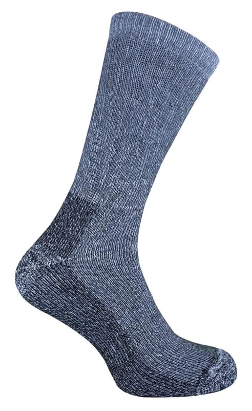 Sock Snob Sock Snob Men 2 Pack Cushioned Heel & Toe Thermal Wool Hiking Socks in Blue Size: 6-11 Blue 6-11 Male 5060597070119