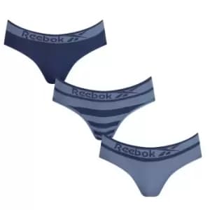 Reebok 3 Pack Dars Briefs Womens - Blue