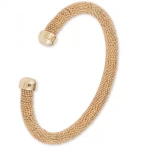 Ladies Anne Klein Gold Plated Ball Chain Torque Bangle