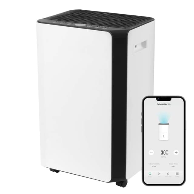 TCP Smart White Dehumidifier 20L 314W, White WDEHUM20LBD068