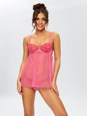 Ann Summers Bodywear The Sweet Treat Babydoll, Bright Pink, Size 10 B/C, Women