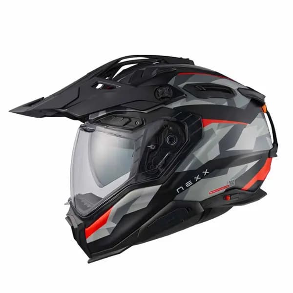 Nexx X.WED3 Trailmania Grey Red Matt Adventure Helmet Size XL