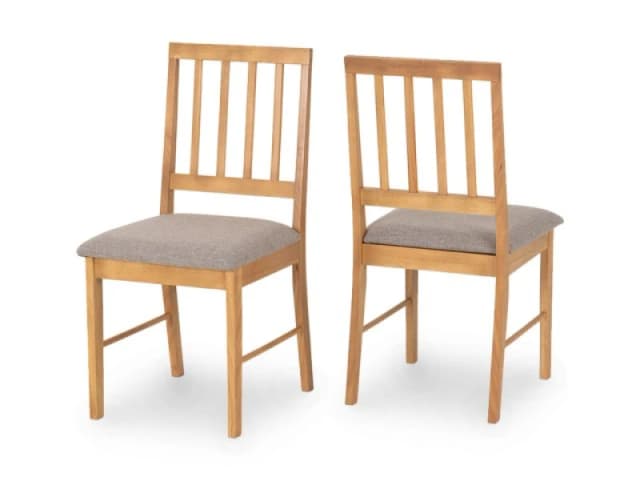 Seconique Austin Oak Set of 2 Dining Chairs