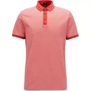 Boss Boss Prout Short Sleeve Polo Shirt Mens - Red