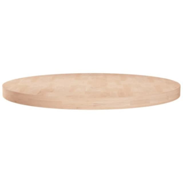 Vidaxl Round Table Top Ã?60X4cm Untreated Solid Wood Oak, Brown 342910