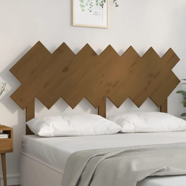 Vidaxl Bed Headboard Honey Brown 141X3X80.5cm Solid Wood Pine, Brown 819223
