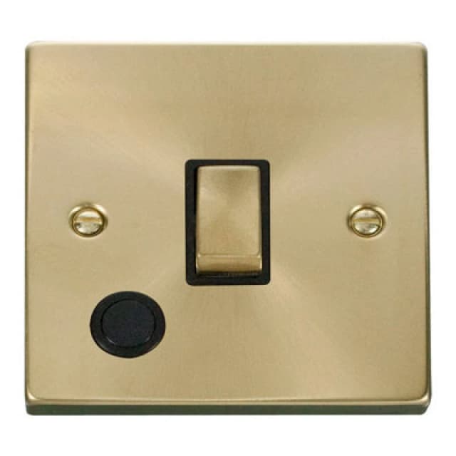 SE Home Satin / Brushed Brass 1 Gang 20A Ingot DP Switch With Flex Gold