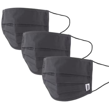 Face Covering Anthracite Cotton - Set of 3