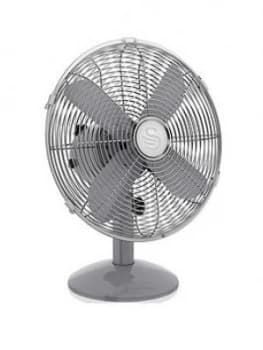 Swan Sfa12620Grn Retro 12" Desk Fan - Grey