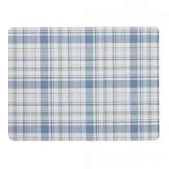 Denby Elements Checks Green Blue 6Pc Placemats