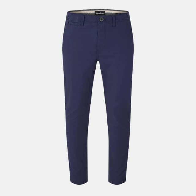 Threadbare Threadbare Men 'Castello' Cotton Slim Fit Chino Trousers With Stretch in Navy Size: 30R Navy 30R Male 7625914383778