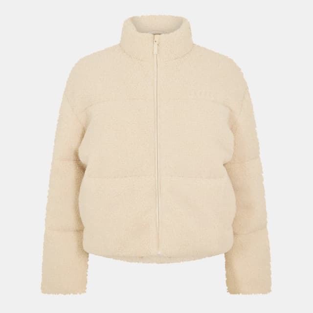 USA Pro Womens Borg Heavyweight Puffer Jacket Cream female 8 (36)