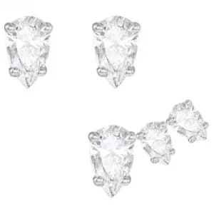 Ladies Swarovski Rhodium Plated Attract Earrings