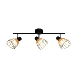 Gant Ceiling Spotlight Bar, Black, 3x E14