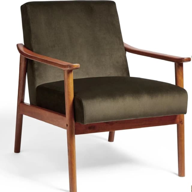 Spinningfield Fairfield Rustic Industrial Design Frame Lounge Chair Dark Green