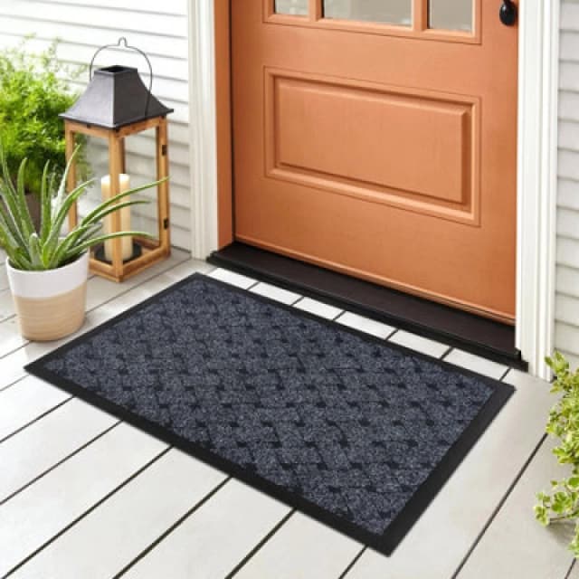 RugsX Doormat Antislip Vectra 0900 Outdoor, Indoor Anthracite 40X60 Cm