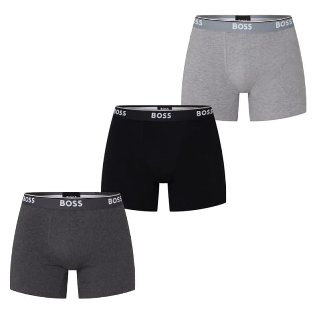 Boss 3 Pack Boxer Briefs Blk/Char/Gry061 male 2X Large