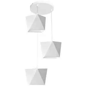 Helam Adamant Cluster Pendant Ceiling Light White 50cm