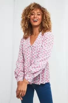 Collared Ditsy Floral Top