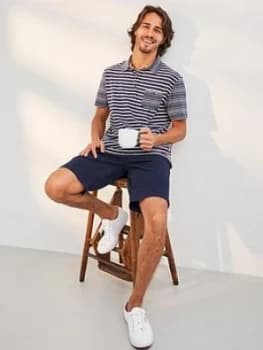 White Stuff Bronsea Stripe Polo - Dark Navy