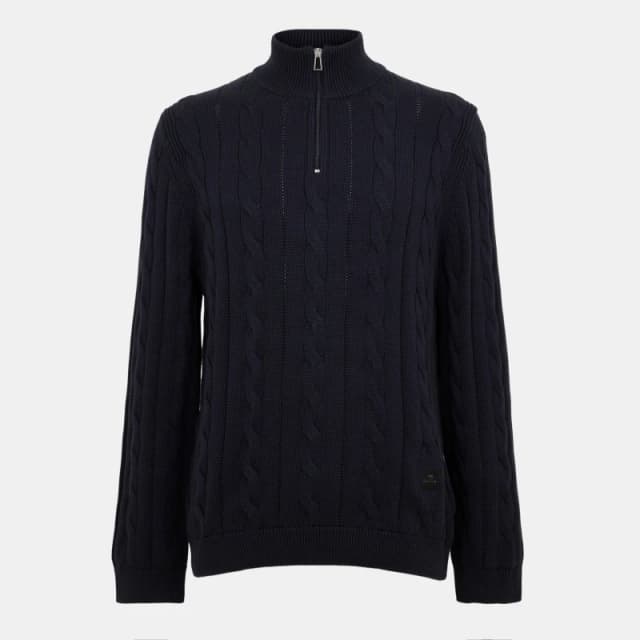 Paul Smith Mens Cable Crew Neck Jumper Blue 49 male XL