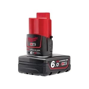 Milwaukee Power Tools M12 B6 REDLITHIUM-ION Battery Pack 12V 6.0Ah Li-Ion