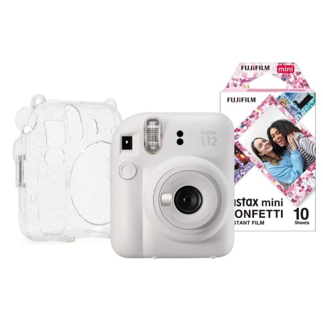 Fujifilm Instax Mini 12 Instant Camera - Clay White - Camera + 10 Shot