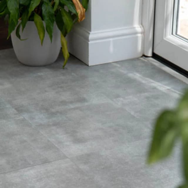 D-C-Fix Concrete Grey Self Adhesive Vinyl Floor Tiles Pack Of 22 (2Sqm)