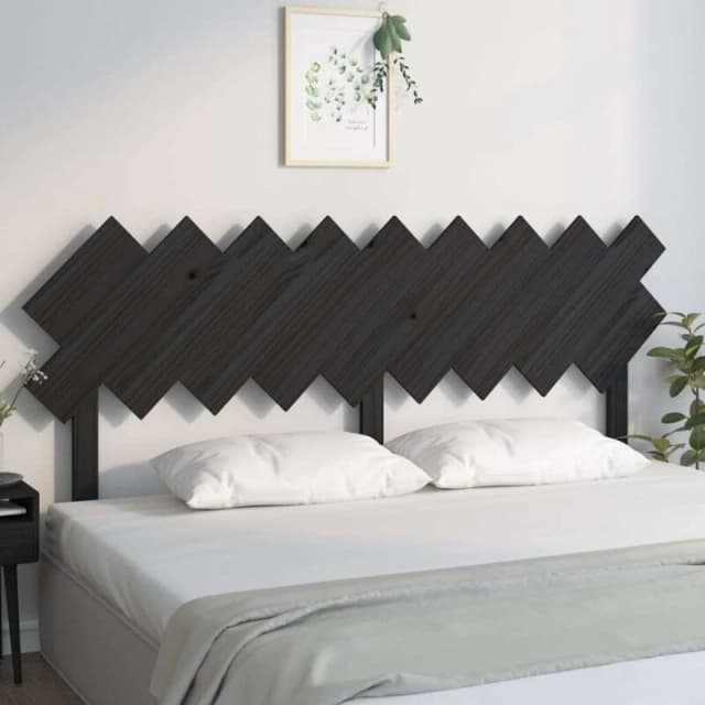 Vidaxl Bed Headboard Black 178X3X80.5cm Solid Wood Pine, Black 819239