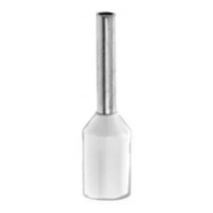 Bootlace Ferrule, Insulated Terminal, White French Coding 0.5MM X 8F (Pk-500)