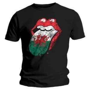 The Rolling Stones - Welsh Tongue Unisex Small T-Shirt - Black