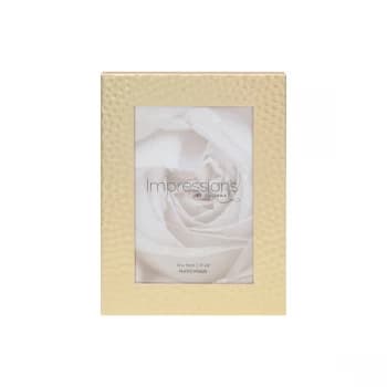 4" x 6" - IMPRESSIONS Hammered Matt Gold Photo Frame