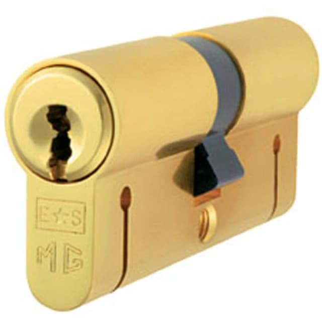 Loops 70mm Euro Double Cylinder Lock Keyed to Differ 15 Pin Polished Brass Door Metallics unisex