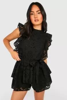 Broderie Ruffle Playsuit