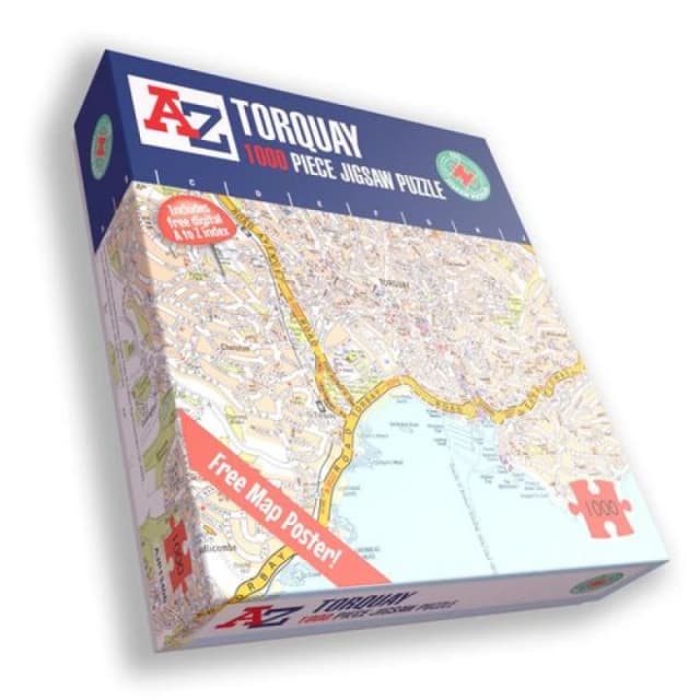 A to Z A to Z Map of Torquay 1000 Piece Jigsaw Puzzle