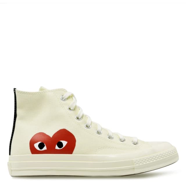 Comme des Garcons PLAY Chuck Logo High Top Trainers White 2 male 7 (40)