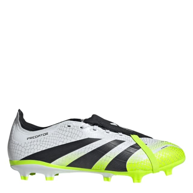 adidas Predator League Fold-Over Tongue Firm Ground Football Boots White/Blk/Lemon male 6.5 (40)