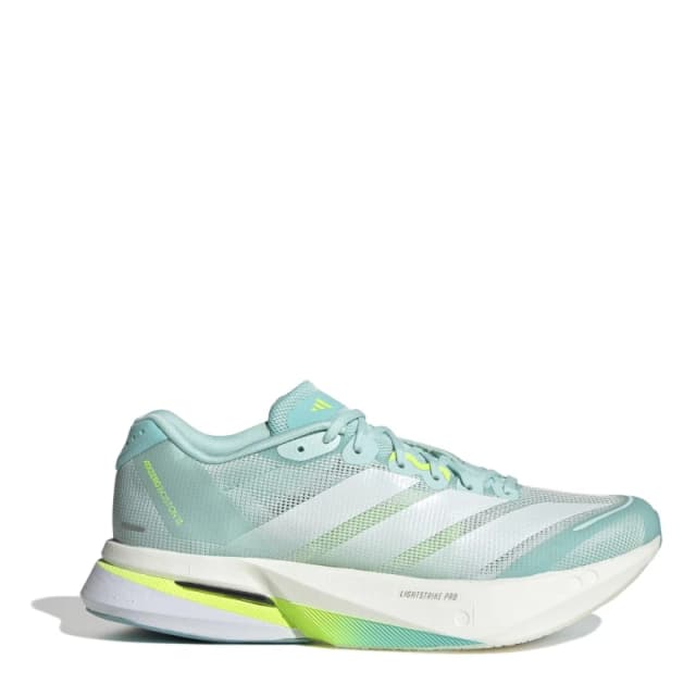 adidas Adizero Boston 13 Road Running Shoes Womens Flash Aqua female 7 (40.7)