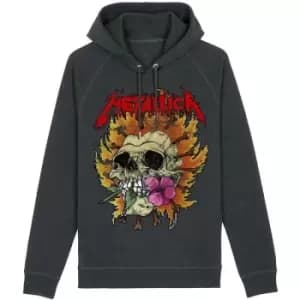 Metallica - Skull Flower Washed Unisex X-Large Hoodie - Black