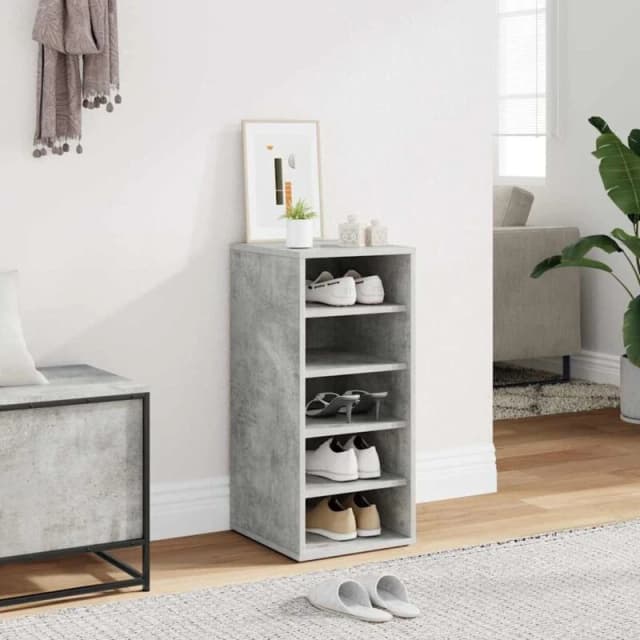 VIDAXL Shoe Cabinet Concrete Grey 31.5x35x70cm Engineered Wood Vidaxl 8720286646694