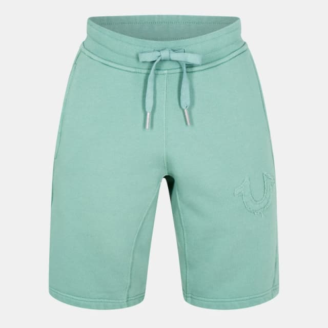 True Religion Mens Fleece Jogger Shorts Oil Blue male S