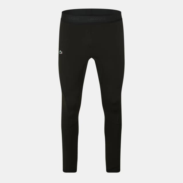 Lacoste Mens Long Moisture Wicking Leggings Black male S