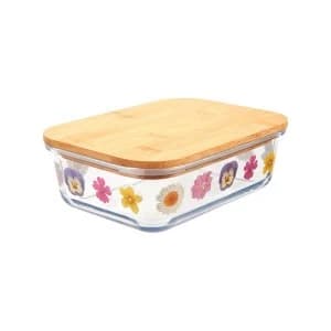 Sass & Belle Large Pressed Flowers Glass Storage Box