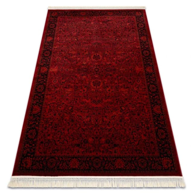 RugsX Orient 5125 Carpet Burgundy / Black Frame, Classic, Ornament, With Fringes 180X270 Cm