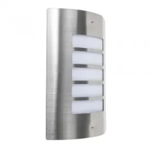 'Medlock' IP44 LED Outdoor Bulkhead Wall Light, Stainless S
