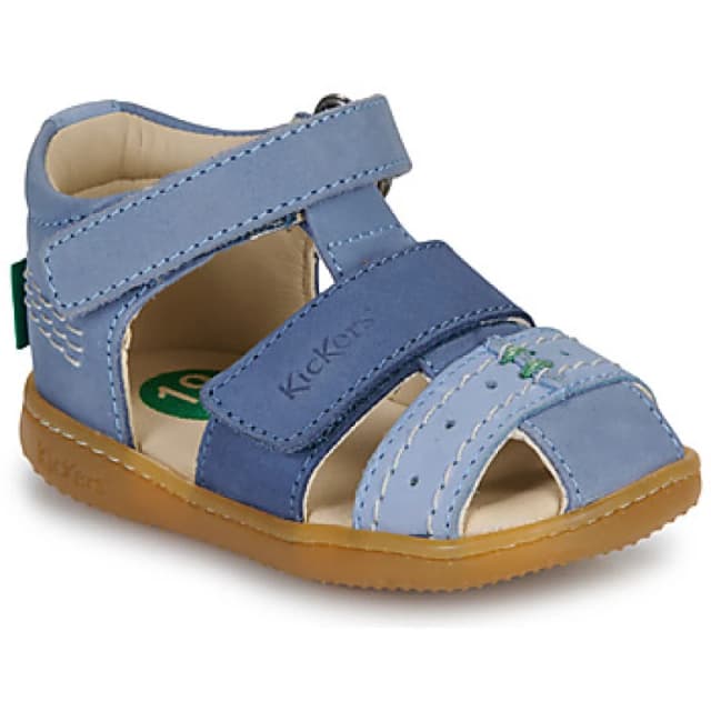 Kickers Kids Kick Bazar Closed Sandals in Leather blue Baby 19 (3);20 (3.5 to 4);21 (4.5);23 (6);25 (7.5 to 8)
